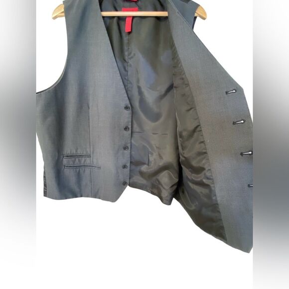 Alfani Slim Fit Men's Black Pin Striped Vest Size XXL - Picture 3 of 11